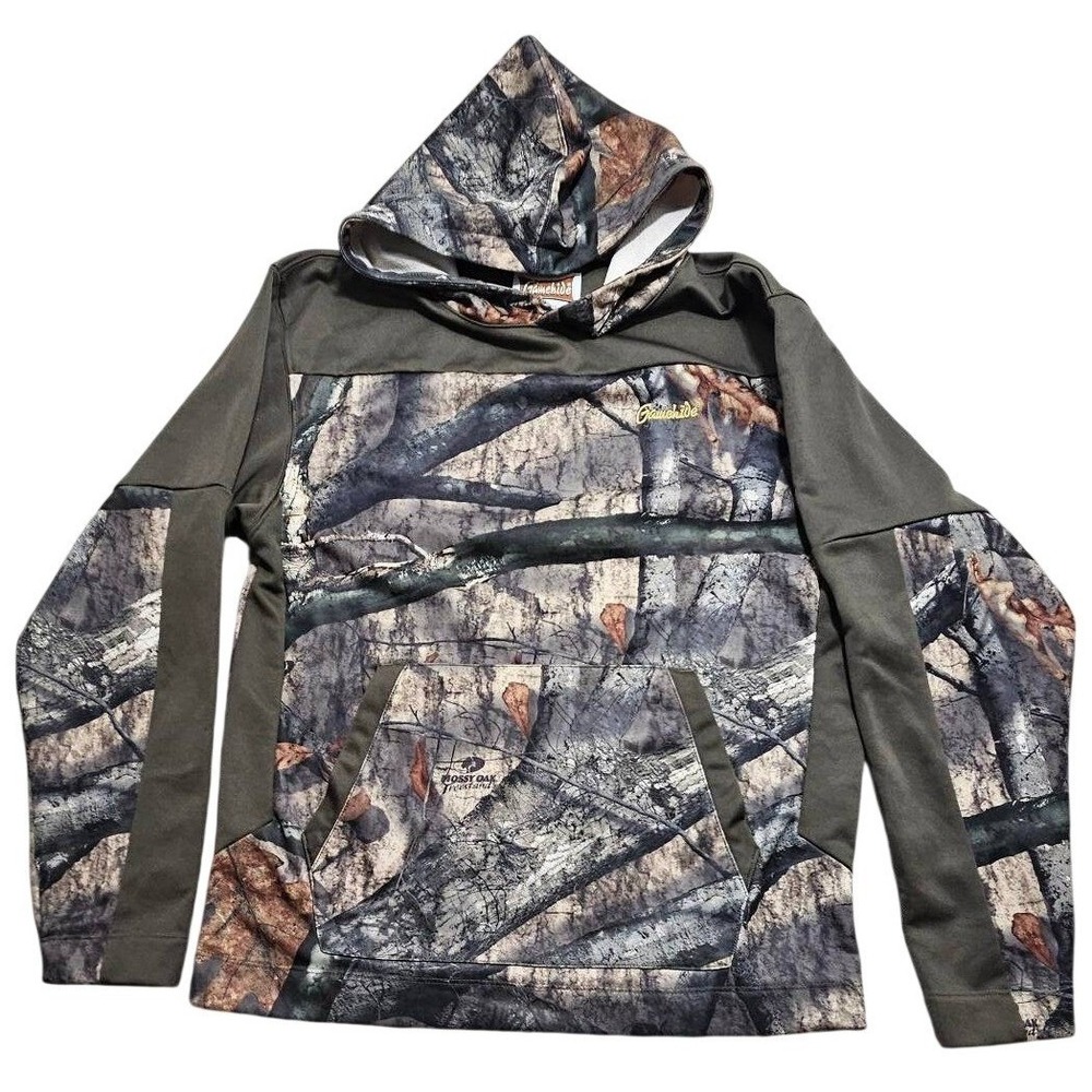 Gamehide Mossy Oak Treestand Camo Hoodie Youth XL Olive Green Hunting YF8
